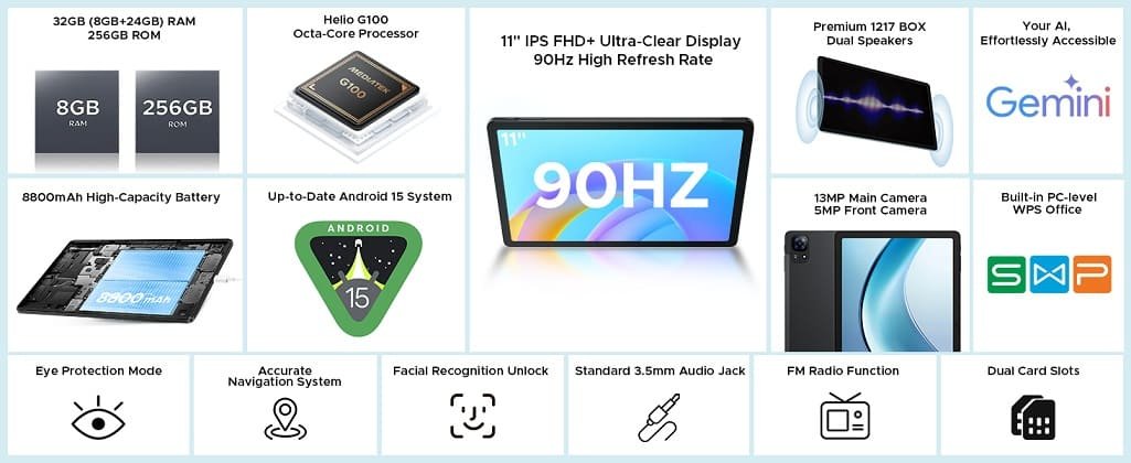 DOOGEE Tab E3 Features